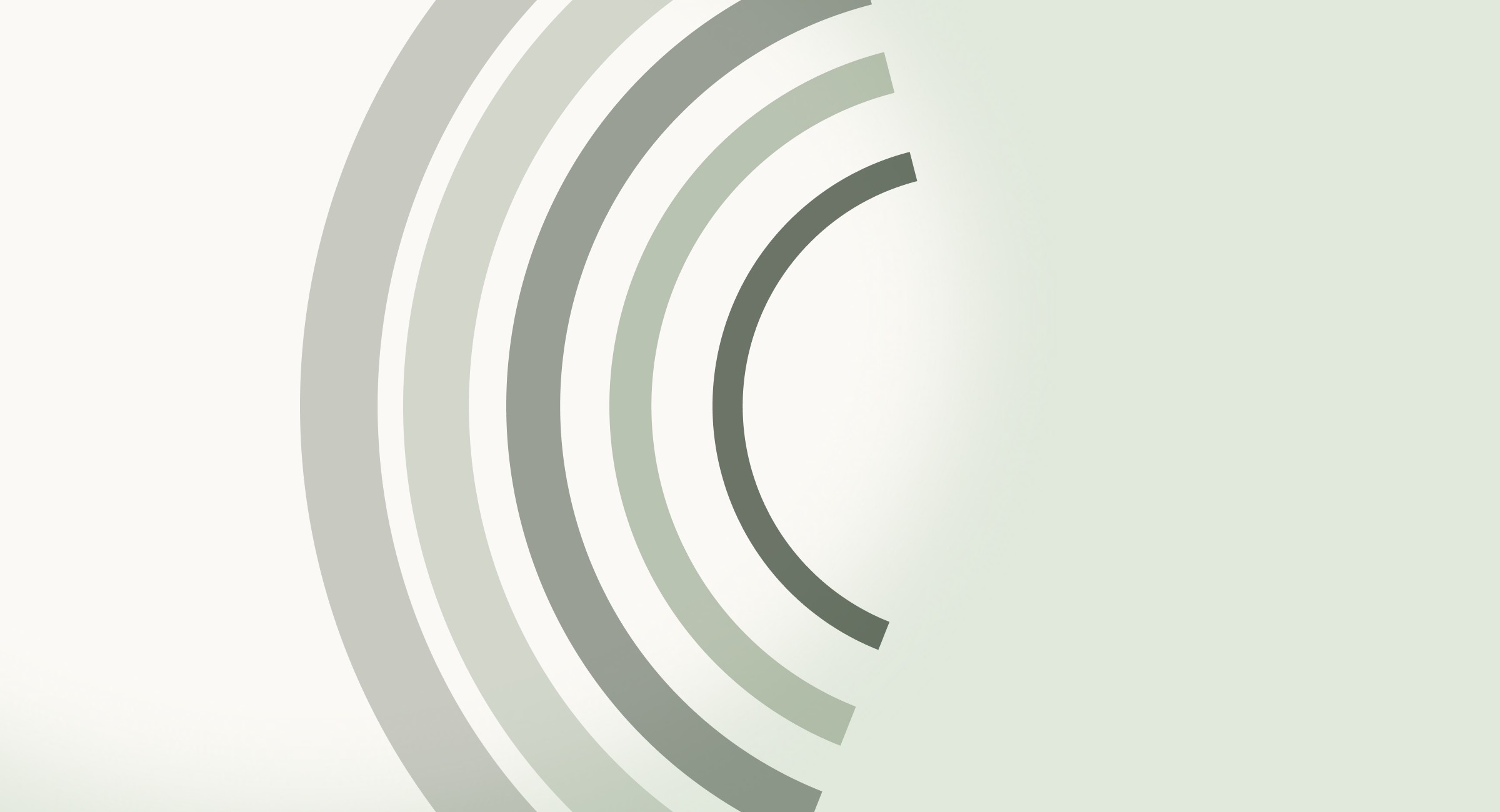 Nested arcs in sage, offset to the right.