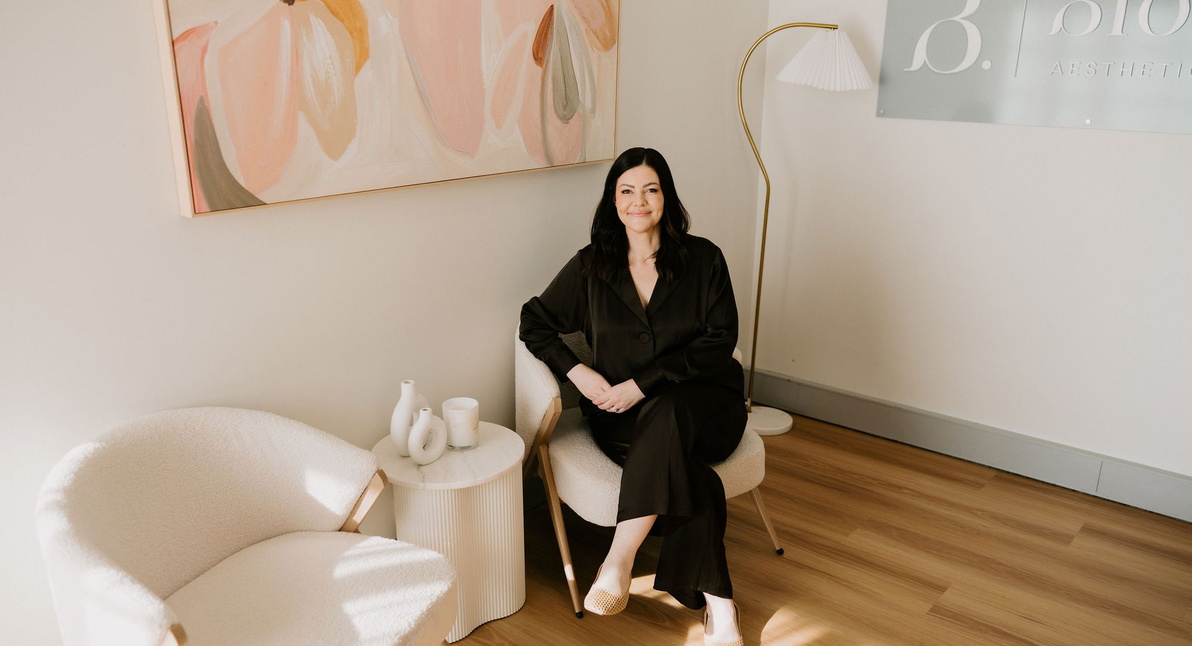 Sarah Munnings, registered nurse and founder of Bloom Aesthetic Clinic, in the clinic’s consultation room.